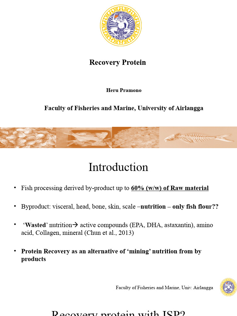 Protein Recovery PDF Proteins Chemistry