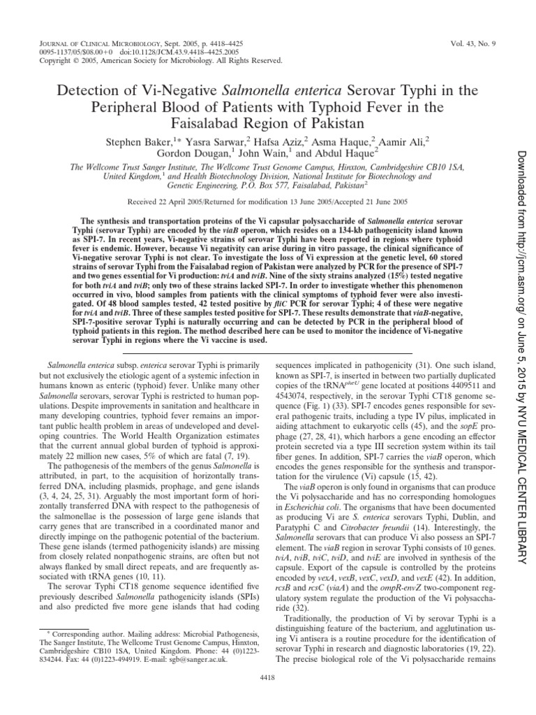 Salmonella PDF Salmonella Polymerase Chain Reaction