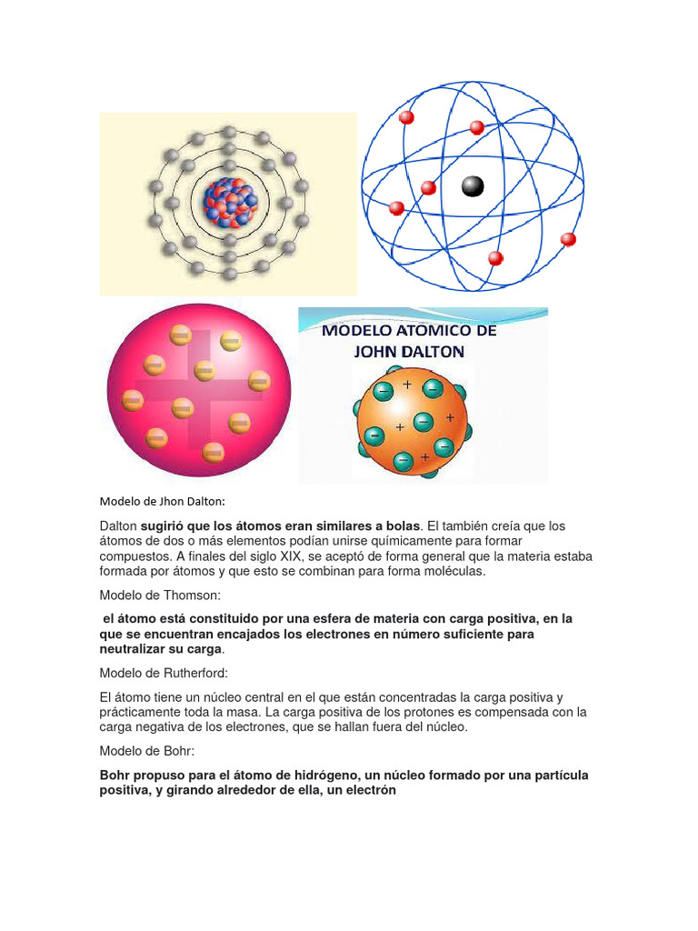 Modelo atómico de John Dalton | PDF | Ciencia y matemáticas