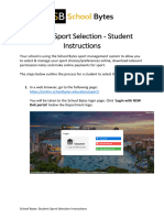 Online Sport Selection School Bytes Instructions