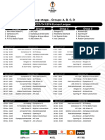 Uefa Europa League - 2023-2024 - Group Stage Draw - Calendar Result Sheet