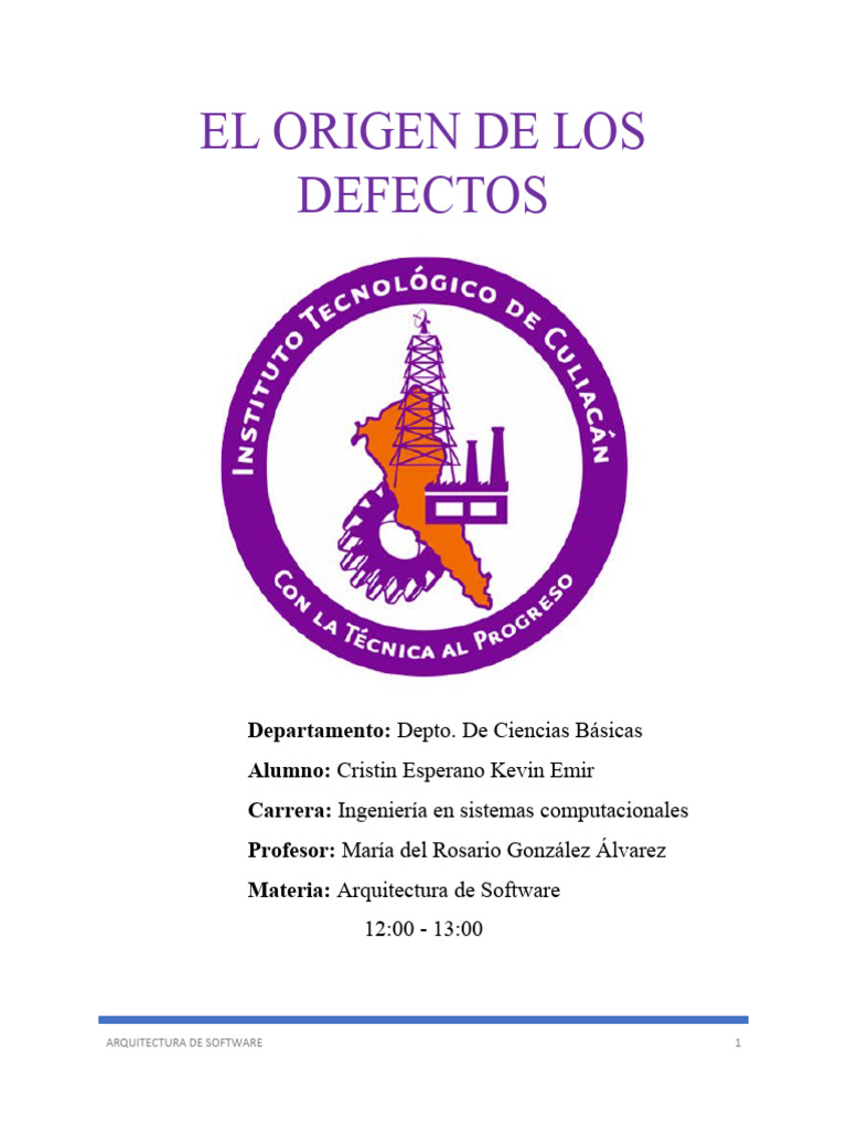 Origen y prevención de defectos en software | PDF | Software ...