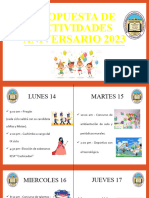 Propuesta de Actividades Aniversario 2023