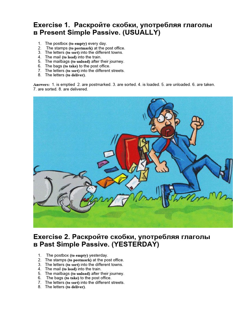 Passive Voice Exercises with Answers | PDF | Language Arts & Discipline ...