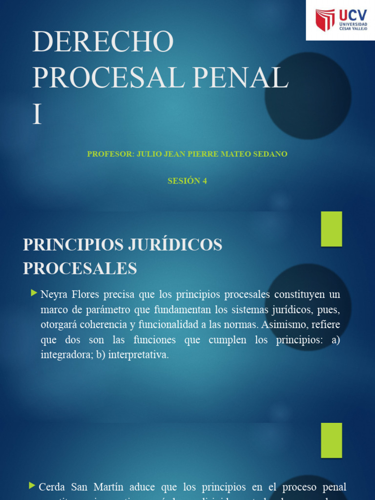 Principios del Proceso Penal | PDF | Ley procesal | Procedimiento Criminal