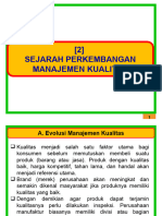 Sejarah Perkembangan Manajemen Kualitas - Pengendalian Dan Penjaminan Mutu