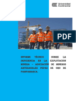 Deficiencia en La Explotación Del Mineral en La Mima Pepas de Oro PDF