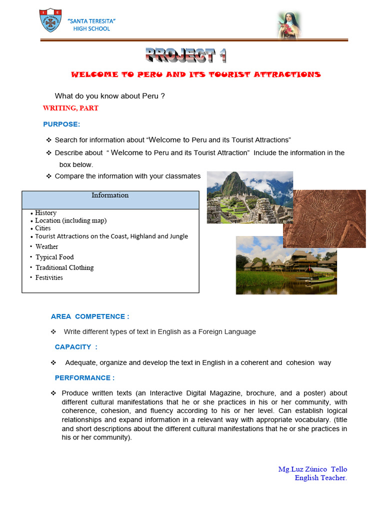 Welcome To Peru and Its Tourist Attractions | PDF | Tourism | Communication