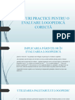 Sfaturi Practice Pentru o Evaluare Logopedic Corect