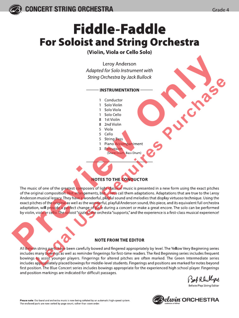 Fiddle Faddle乐队版 | PDF
