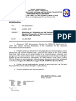 Memorandum On Workshop in Correspondence OCDDS 07-29-23