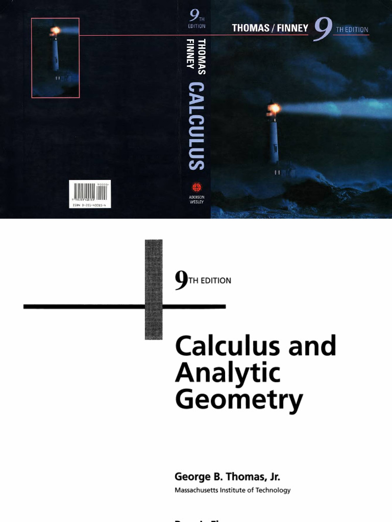 Calculus and Analytical Geometry by Thomas and Finney PDF