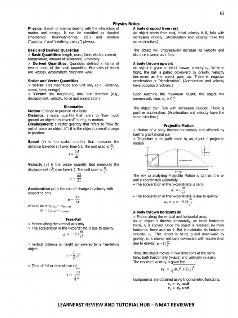 Physics Notes | PDF