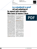 "Pronti Ad Adattarci A Spazi Più Stretti. Ma Non Ci Sono I Bus - Il Resto Del Carlino Del 17 Settembre 2023