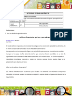 Act. Evaluación 4. Uso de Aditivos en La Industria