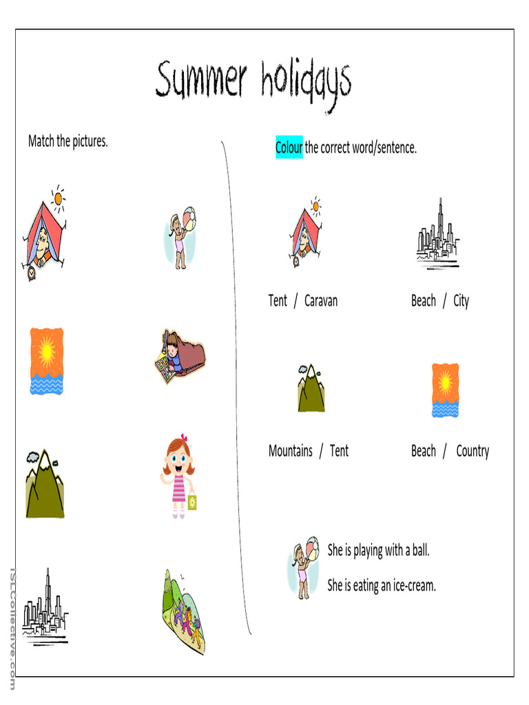 Summer Holiday Worksheets | PDF