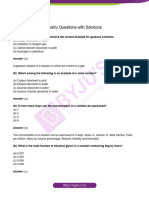 Solution MCQ Questions and Answers