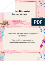 Pagsali Sa Discussion Forum at Chat: Quarter 1 Week 3