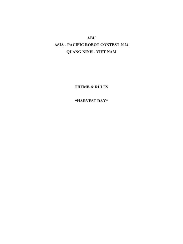 Robocon 2024 Rulebook Revision 1.0 PDF