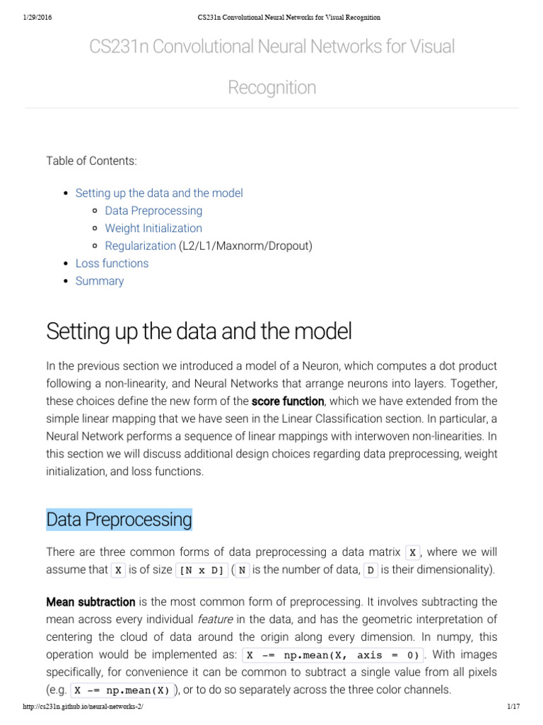 Neural Network Data Preprocessing Guide | PDF | Eigenvalues And ...