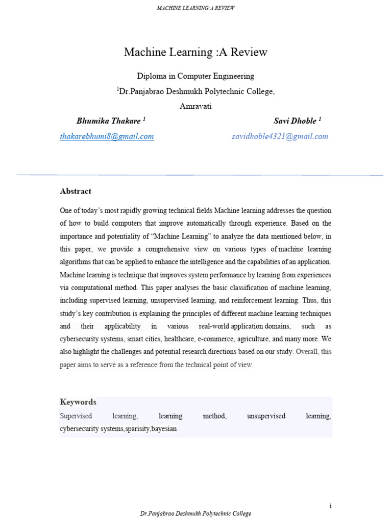 Machine Learning | PDF | Machine Learning | Cognition