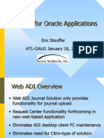 Web ADI For Oracle Applications: Eric Stouffer ATL-OAUG January 18, 2002