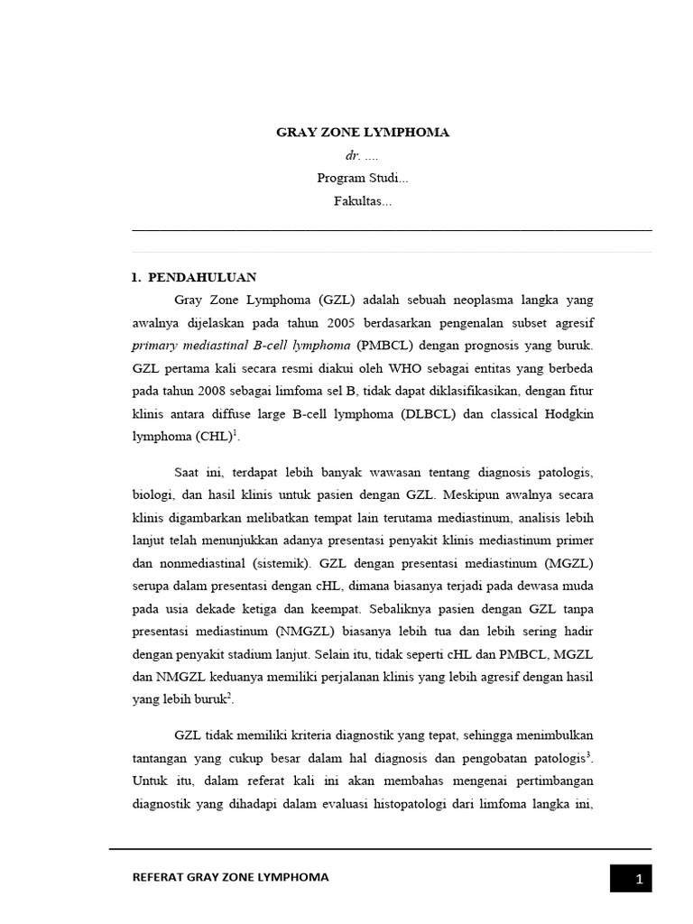 Diagnostik Gray Zone Lymphoma | PDF