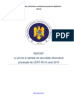 Raport Alerte Cert Ro 2015