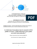 Littérature Francophone Manuels FLE 2021