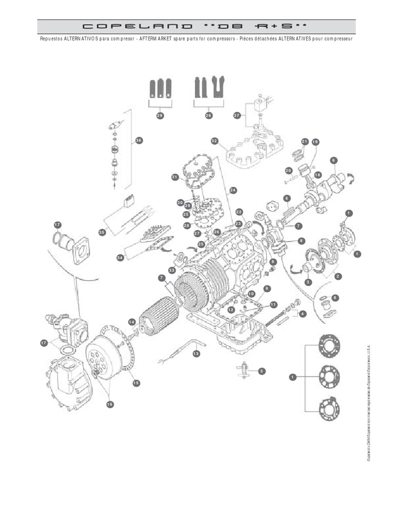 Repuestos Alternativos Copeland D8 R+S | PDF | Ingeniería mecánica ...