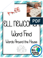 Ell Newcomer Word Find: Words Around The House