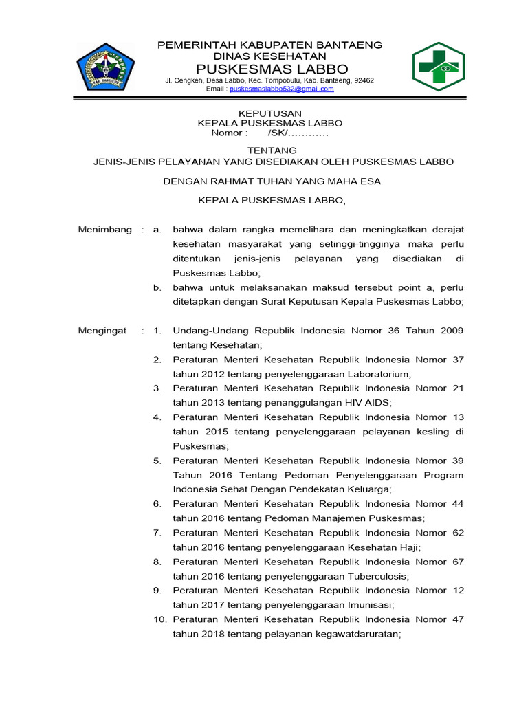 Pelayanan Puskesmas Labbo 2022 | PDF | Kesehatan Holistik