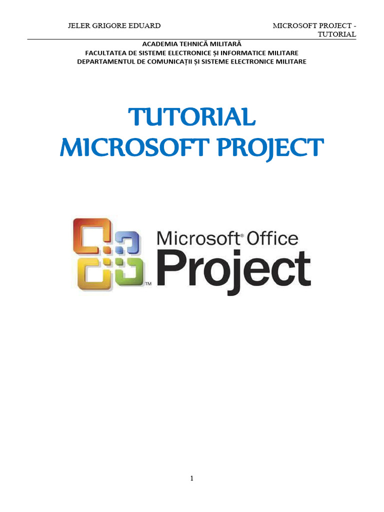 1.1.1.carte Microsoft Project Tutorial | PDF