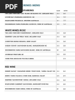 Grand Bar Drinks Menu: Champagne & Sparking