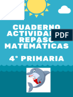 Cuaderno Verano Actividades Matemáticas 4º Primaria