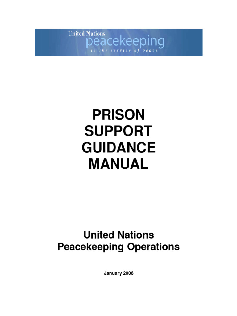 Un prison support guidance manual pdf united nations