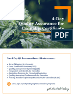 QA For Cannabis Certificate Brochure