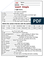 Present Simple Worksheet