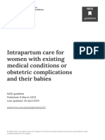 Intrapartum Care For Women With Existing Medical Conditions or Obstetric Complications and Their Babies PDF 66141653845957