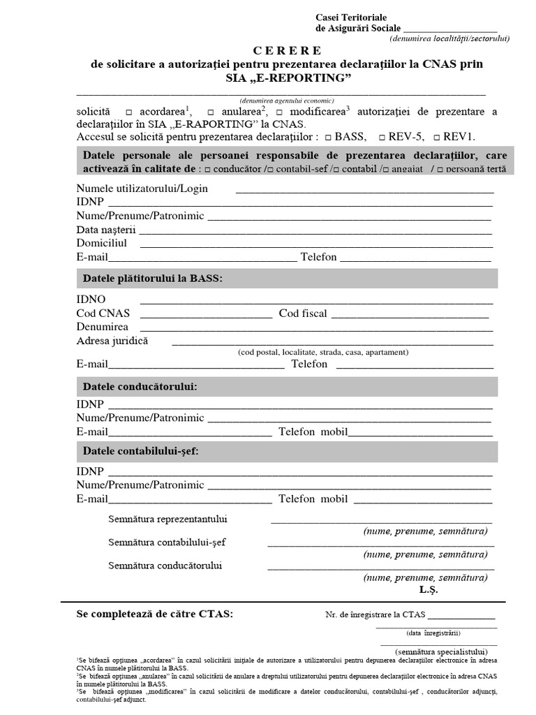 Cerere CNAS | PDF