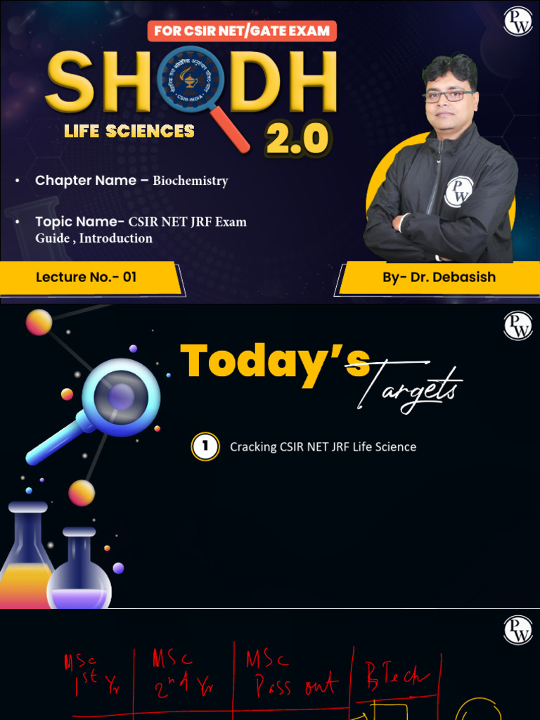 Biochemistry 01 class notes shodh 2 0 batch for csir net gate