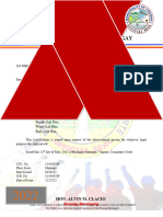 Barangay Matango Certificate of Tenancy