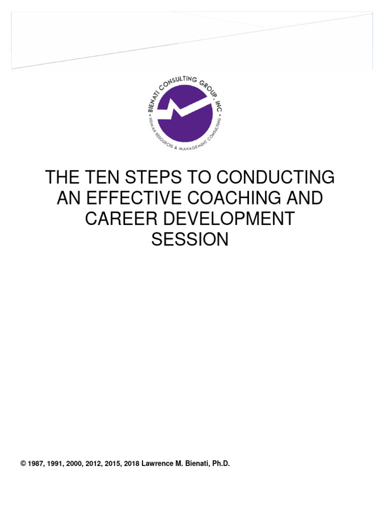Effective Coaching Career Development | PDF | Performance Appraisal | Goal