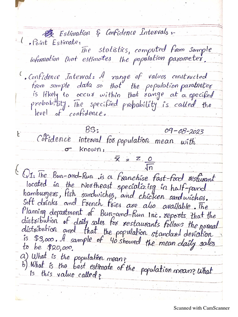 Estimation | PDF