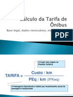 Calculo Da Tarifa de Onibus Tce