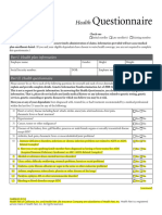 Health Questionnaire Template