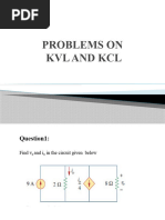 KCL and KVL Problems with Solutions | PDF