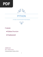 Chapter - 1 - Python Overview and Fundamentals