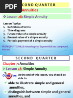 Lesson 28 - Simple Annuities