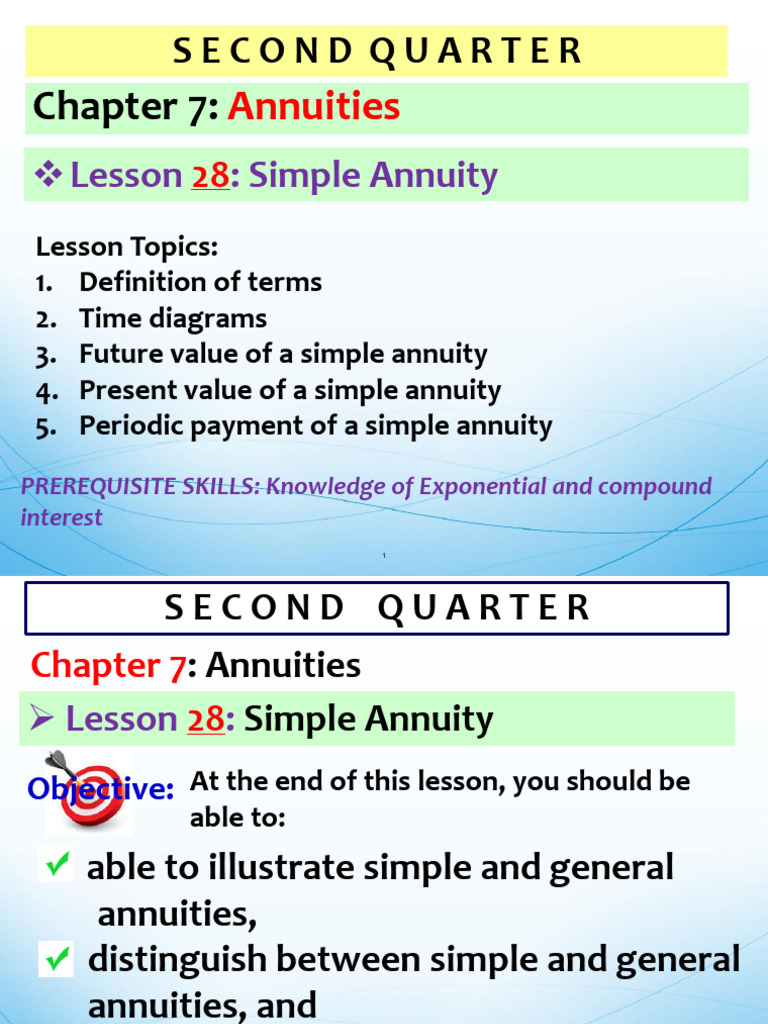 Understanding Simple Annuities | PDF | Present Value | Interest